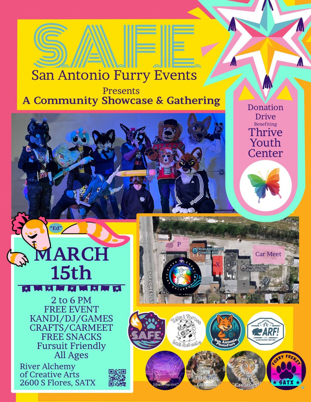 S.A.F.E.: San Antonio Furry Events presents a Community Showcase & Gathering benefiting Thrive Youth Center