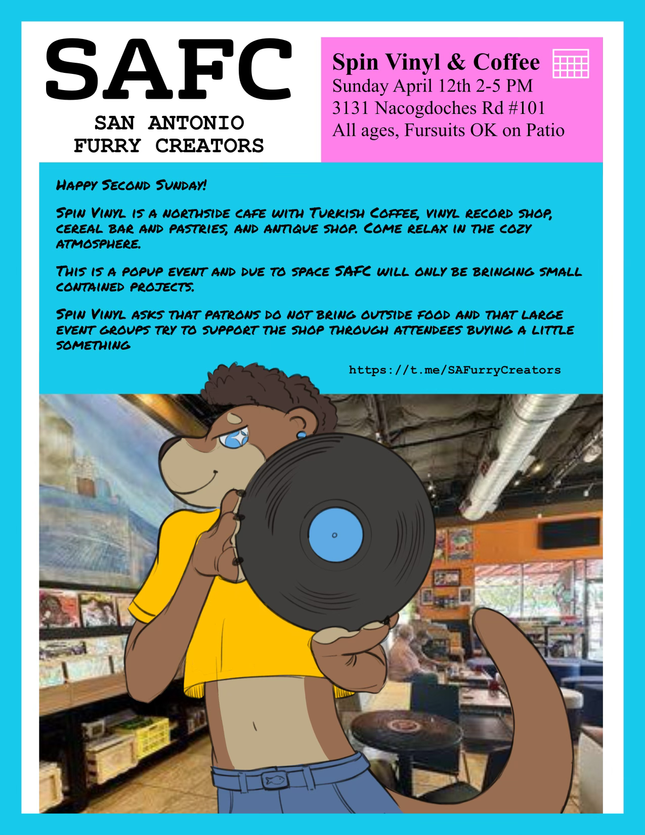 San Antonio Furry Creators Pop Up at Spin Vinyl