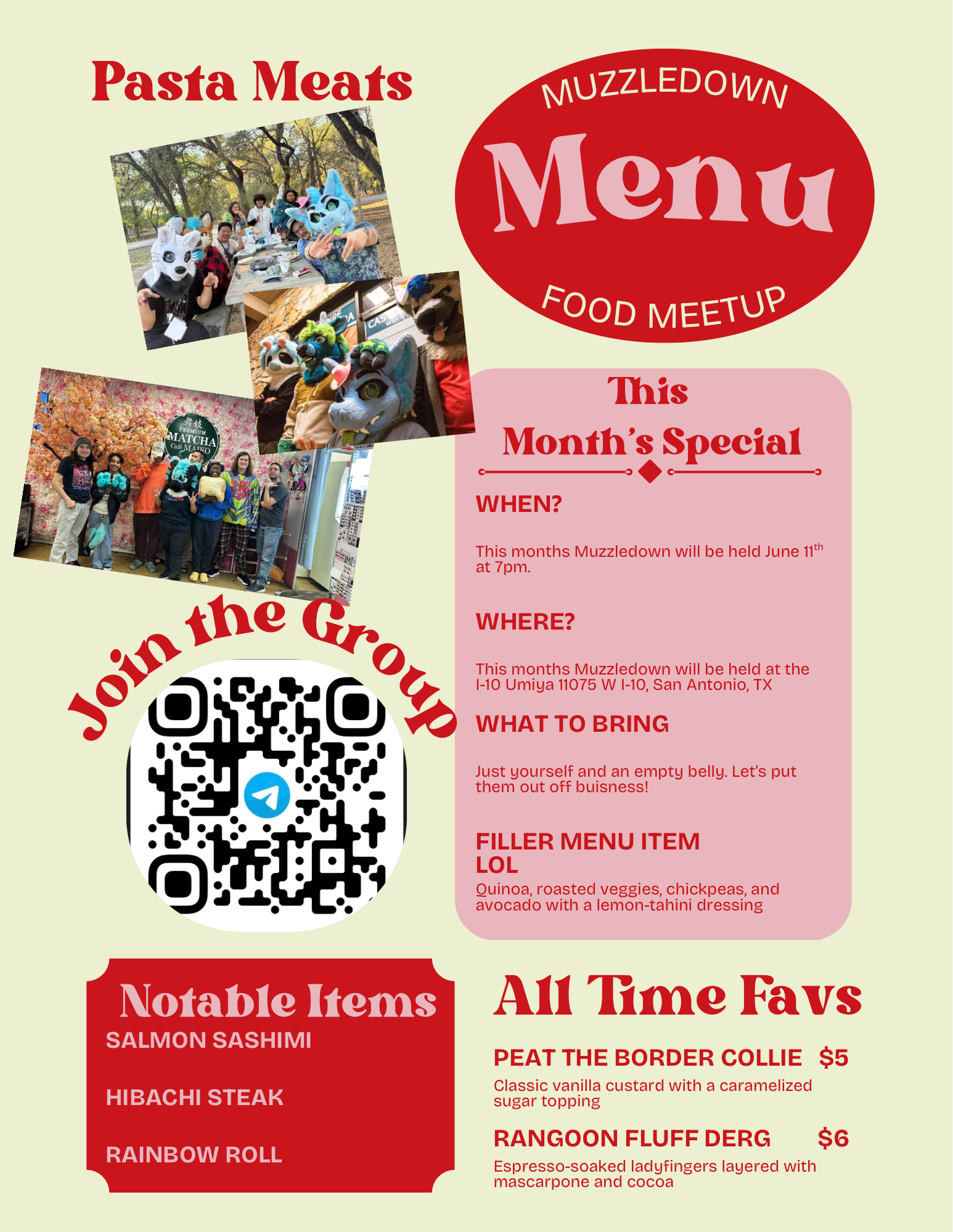 Muzzledown Food Meetup