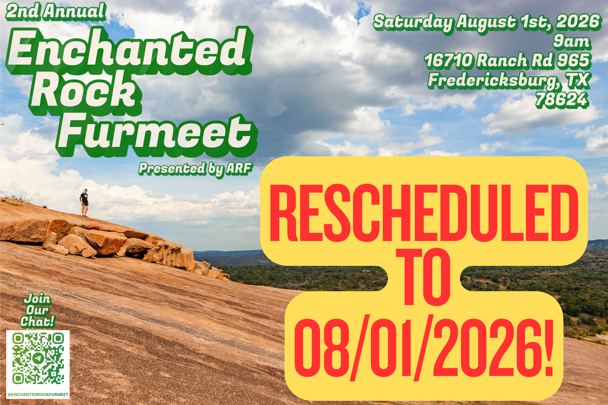 2nd Annual Enchanted Rock Furmeet (New Date!)